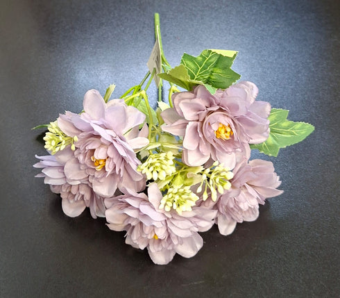 Buchet de dalii artificiale lila – flori mici 26cm