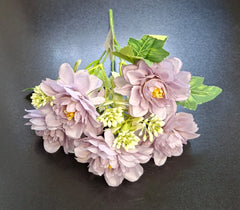 Buchet de dalii artificiale lila – flori mici 26cm