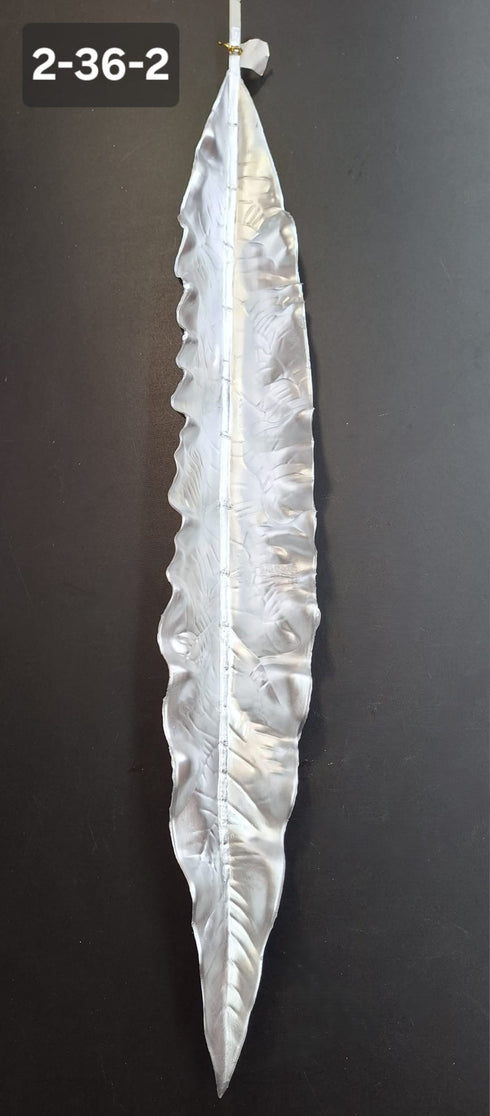 Frunză artificială argintie alungită - 95cm