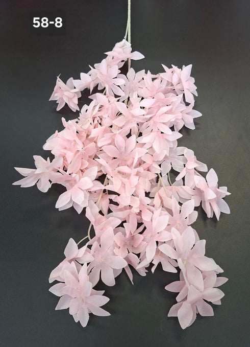 Ramură decorativă artificială roz pal - 110cm