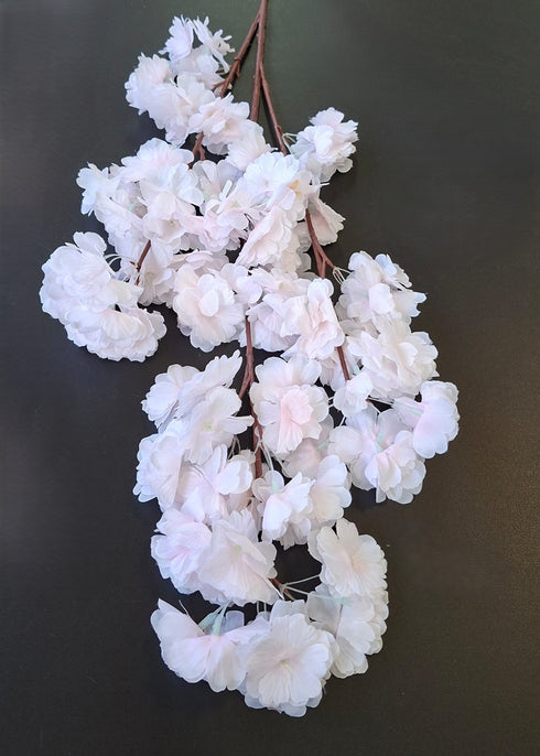 Fir decorativ cu flori de cireș roz deschis – decor artificial floral 95cm