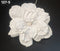 Floare decorativă de Crăciun albă cu paiete – Ø 28cm, tijă 40cm
