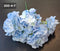 Buchet cu hortensii artificial bleu-alb din material textil - 42cm