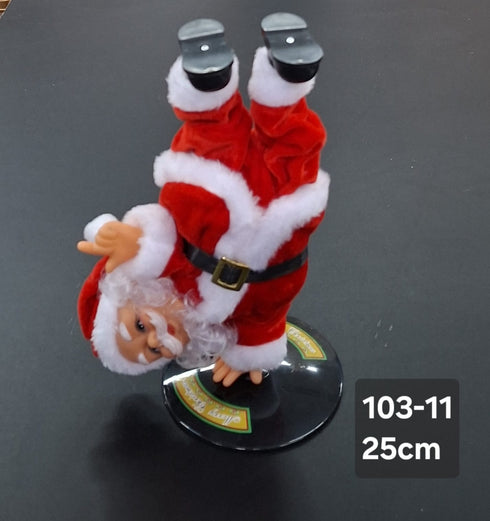 Moș Crăciun dansator cu baterii, decor animat - 25cm