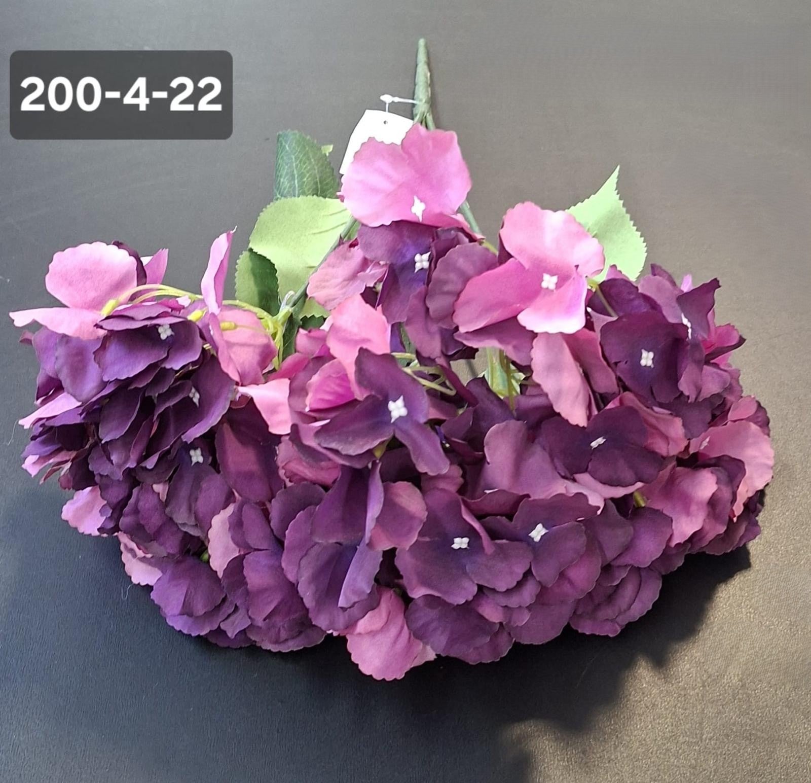 Buchet cu hortensii artificial mov-roz din material textil - 42cm