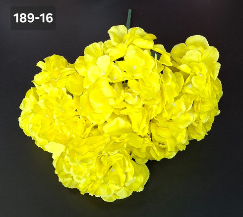 Buchet cu hortensii artificiale galben neon - 52cm