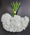 Buchet garoafe artificiale albe 26cm - 9 fire