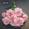 Buchet artificial de garoafe roz pudrat - 45cm, 11 flori