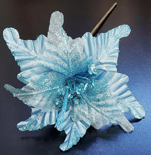 Flori Crăciun bleu 10/set