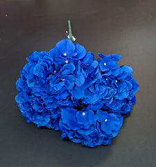 Buchet cu hortensii artificiale albastru regal, flori mari 52cm