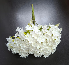 Buchet cu hortensii artificiale albe – flori mici material textil 30cm
