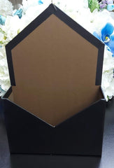 Cutie din carton tip plic pentru flori, negru, 20×30cm – set 2 bucăți