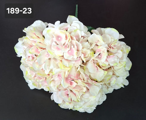 Buchet cu hortensii artificiale alb-roz - 52cm