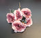 Buchet Trandafiri Artificiali mov cu roz – 60cm