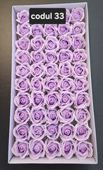 Trandafiri pasta de sapun sapun, 5cm, cutie 50 buc