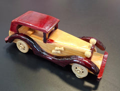 Machetă decorativă mașină de epocă din lemn - 24cm