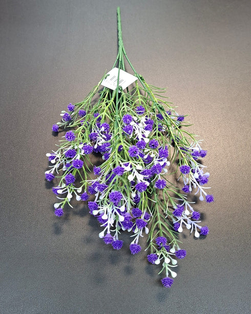Buchet floarea miresei din plastic mov – decor artificial 33cm