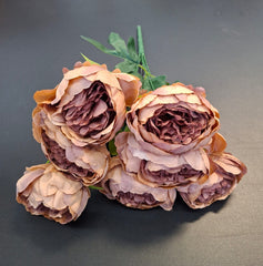 Buchet bujori artificiali – 7 flori, aspect natural 40cm