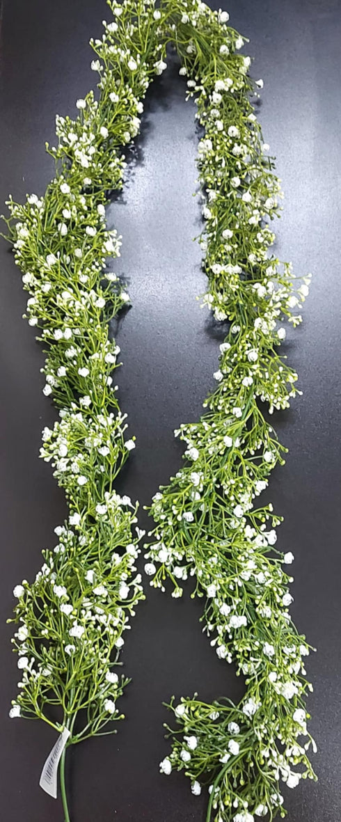Ghirlandă cu Floarea Miresei Albă – 180cm