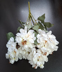 Flori  artificiale de salcâm albe – 50 cm, tije sârmă, material textil