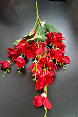 Lisianthus artificial roșu intens – flori mici decorative 60 cm