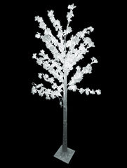 Copac LED Decorativ 175cm Alb Rece cu Flori