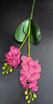 Mini orhidee artificială din silicon, fucsia intens – Real Touch, 30 cm