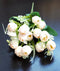 Buchet bujori artificiali ivory – 30cm, detalii realiste și accente florale