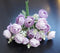 Buchet flori artificiale ranunculus mov – 30 cm, flori mici, aspect natural