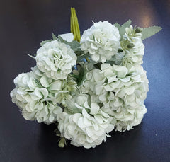 Buchet flori artificiale crizanteme verde pal – 30cm, flori mici, aspect pufos și elegant