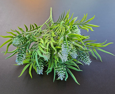 Verdeață artificială decorativă cu spice, 33cm – aspect natural
