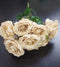Buchet 9 trandafiri cappuccino artificiali – 47cm, tije sârmă, material textil