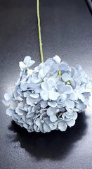 Fir Hortensie Albastru-Gri – Floare Artificială pe Tulpină, Material Textil