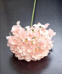 Fir Hortensie Roz Pal – Floare Artificială pe Tulpină, Material Textil