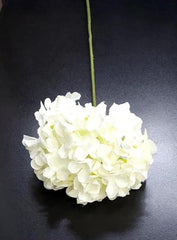 Fir Hortensie Alb – Floare Artificială pe Tulpină, Material Texti