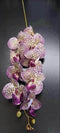 Orhidee artificială violet cu model leopard – 100 cm, floare decorativă realistă