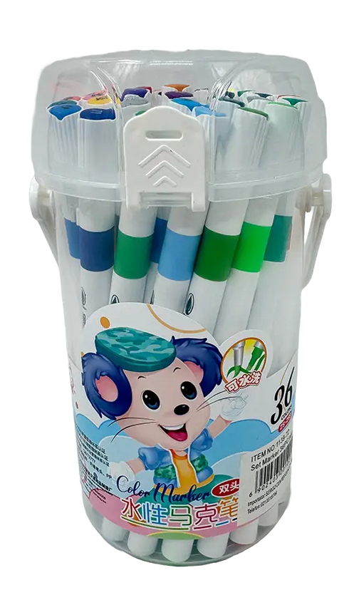 Lve Carioci/markere Colorate 2 Capete Tub Dep. 36buc/set 1139-72 48/bax