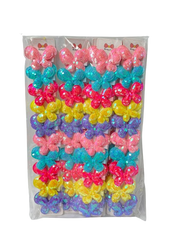 Lve Clama Par Funda/fluture Cu Paiete Dif Culori 10buc/set 10set/folie 20/bax