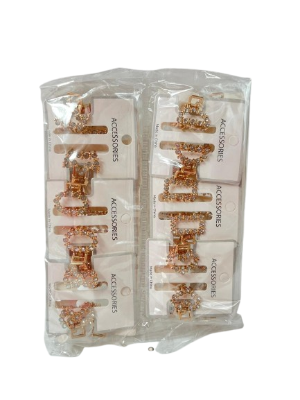 Lve Cleste Mic Par Metal Cu Strasuri 1-10/ 12buc/set 100/bax