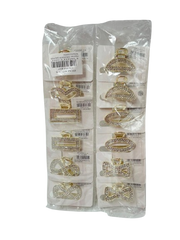 Lve Cleste Par Metal Cu Strasuri Dif Forme 1-5 12buc/set 100/bax