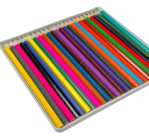 Lve Creioane Colorate Cutie Metalica 24buc/set 2049-46