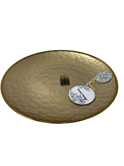Lve Danny Home Farfurie Sticla Intinsa Aurie Margini Aurii 26cm Wy085 4-4 6/set