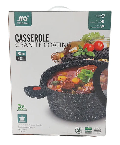Lve Jio Cratita Aluminiu Cu Manere Detasabile+capac 28cm 555-17