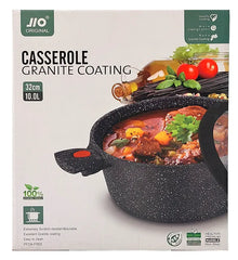 Lve Jio Cratita Aluminiu Cu Manere Detasabile+capac 32cm 555-18