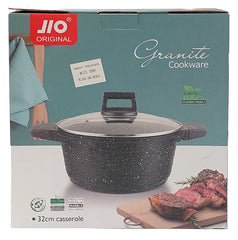 Lve Jio Cratita Aluminiu Cu Manere+capac 32cm 555-26