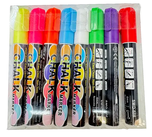 Lve Marker Creta Lichida Culori Neon 6mm 8buc/set 1139-74