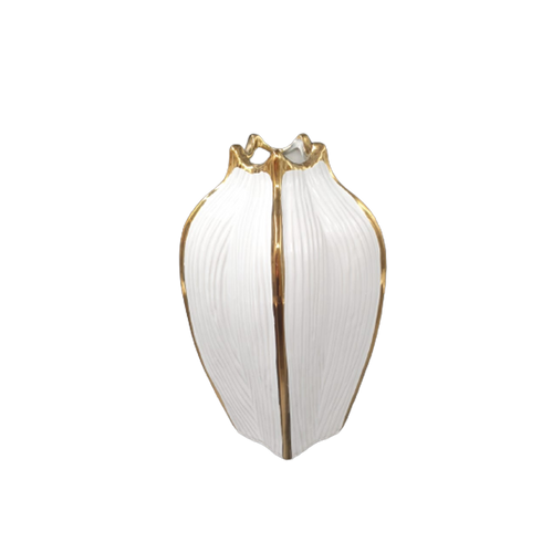 Vază decorativă ceramică 30 cm Lve – design modern cu finisaj contrastant (98--11)