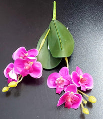 Mini Orhidee artificială mov intens – 20cm, decor floral delicat și modern