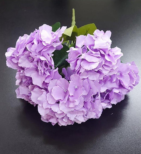 Buchet cu Hortensii Lila – Flori Artificiale Elegante din Material Textil