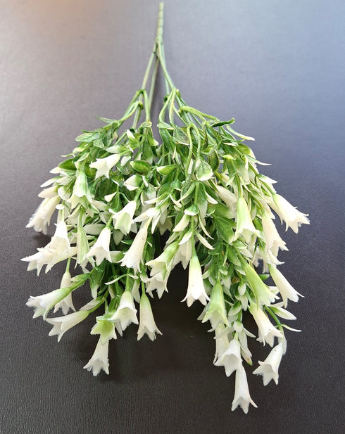 Flori artificiale albe tip clopoței, 34cm – decor natural